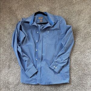 Ariat Men's Blue Plaid Button Down Shirt XL